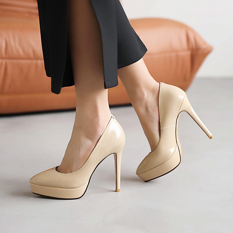Women's Pointed Toe Stiletto High Heels with Platform - Spring 2022 - Image 2